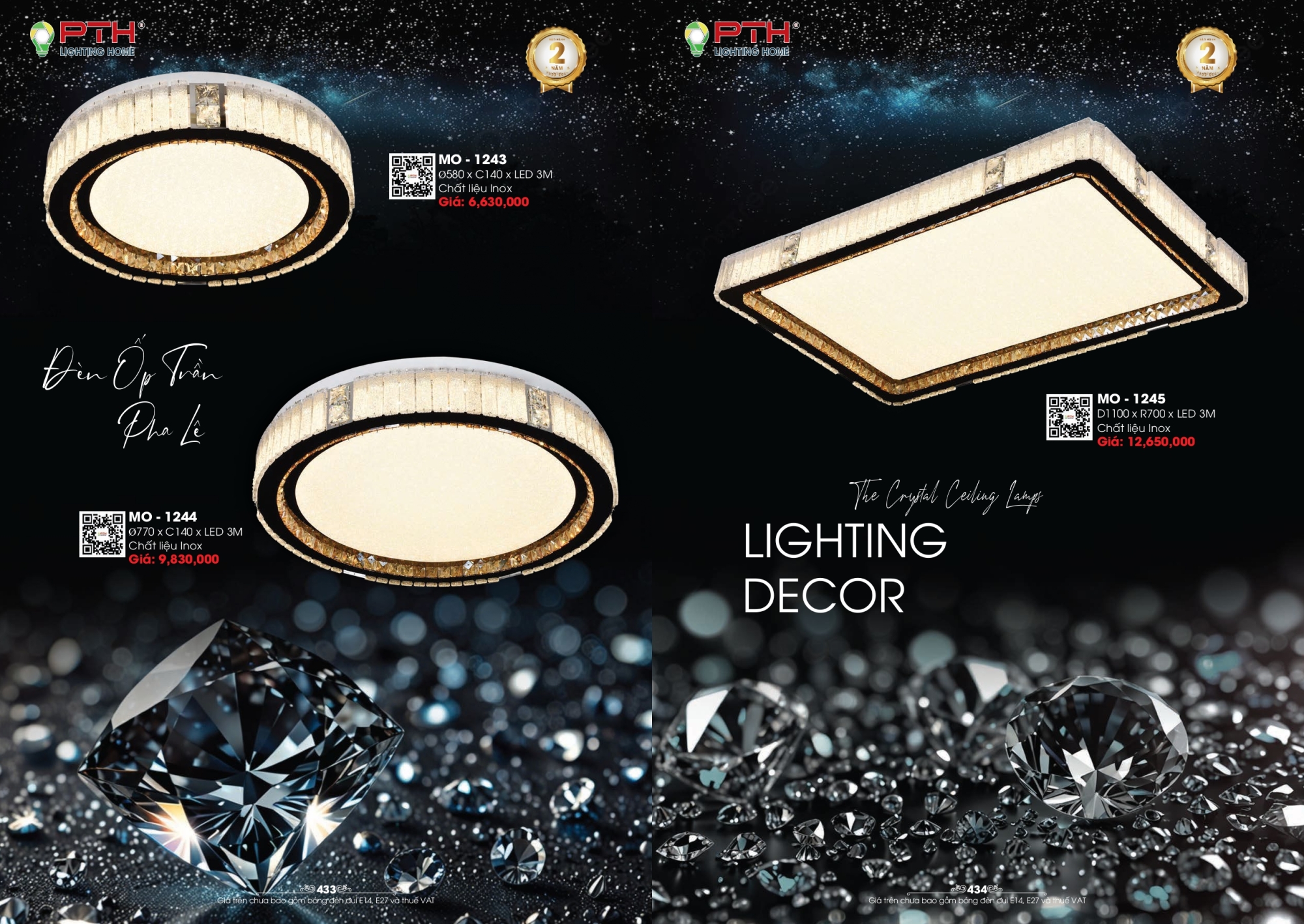 Bảng giá đèn trang trí PTH Lighting Home 2026